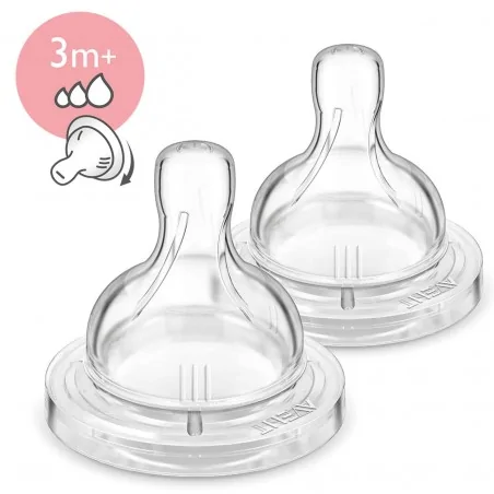 AVENT 2 TETINES CLASSIC – 3M+ / VARIABLE – SCF635/27
