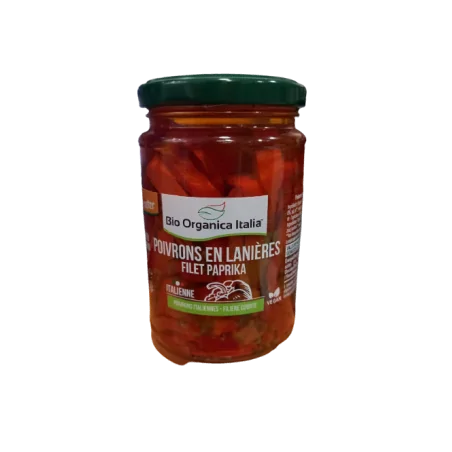 BIO ORGANICA POIVRONS TRANCHÉS À L’HUILE DEMETER 280G