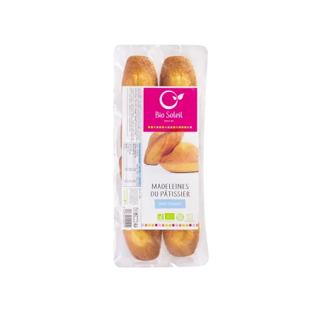 BIO SOLEIL MADELEINES SANS BEURRE 180G