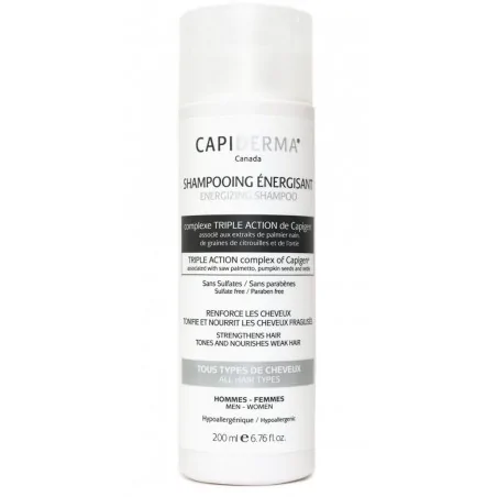 Capiderma Shampooing Anti-chute – Energisant tous types de cheveux 200 ml