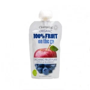 CLEARSPRING PUREE DE FRUITS POMME MYRTILLE 120G