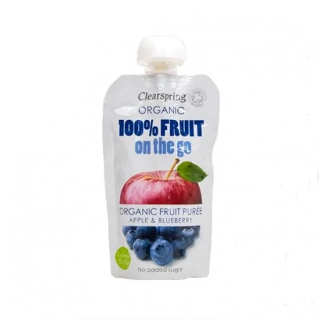 CLEARSPRING PUREE DE FRUITS POMME MYRTILLE 120G