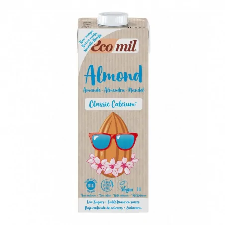 Ecomil BOISSON D’AMANDE CALCIUM SUCRE DE CANNE CLASSIC 1 L