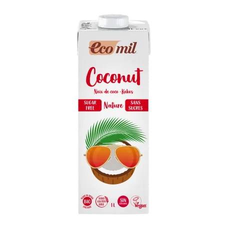 ECOMIL LAIT DE COCO SANS SUCRE 1L