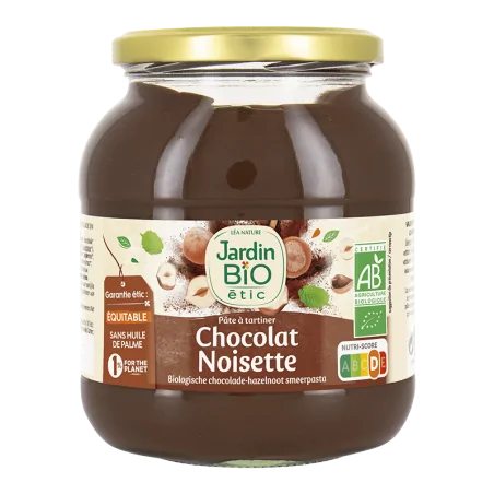 JARDIN BIO PATE A TARTINER CHOCOLAT NOISETTE 750G