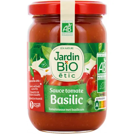 JARDIN BIO SAUCE TOMATE BASILIC 200G