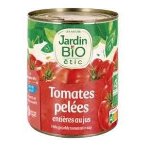 JARDIN BIO TOMATES PELEES ENTIERES 800G