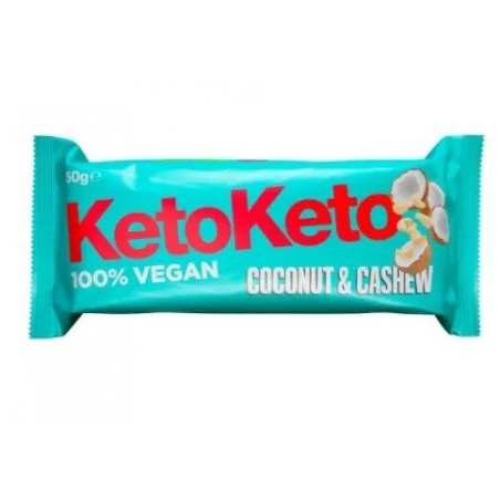 Keto Keto Barre noix de coco et noix de cajou 50g – Vegan