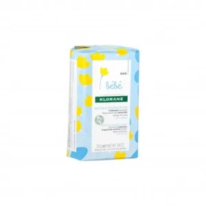 Klorane - Savon surgras doux Calendula apaisant - Bébé - Peau normale - Visage et Corps 250 g