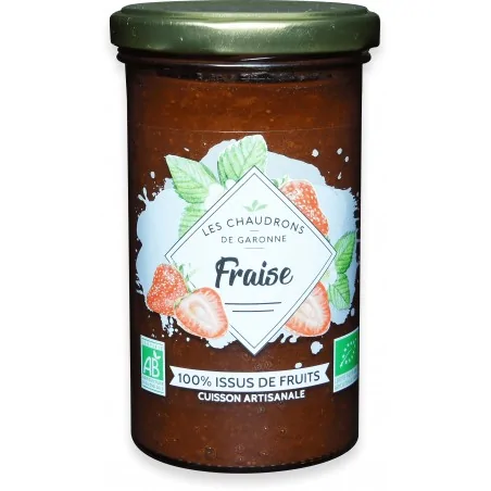 Les Chaudrons de Garonne Préparation 100% Fruits Fraise 275g
