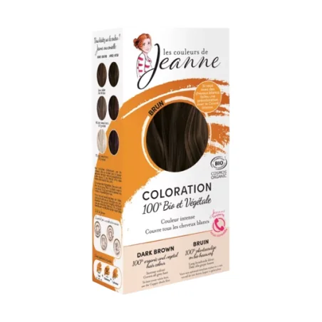 LES COULEURS DE JEANNE COLORATION BRUN 100% VEGETALE 2x50G