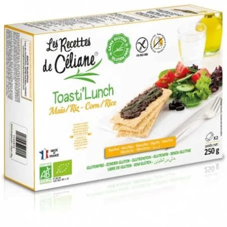 Les Recettes de Céliane TOASTI LUNCH MAIS ET RIZ 250 G