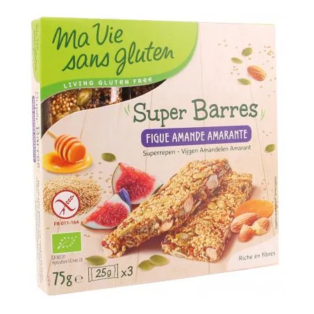MA VIE SANS GLUTEN BARRES FIGUE AMANDE AMARANTE SG 75G