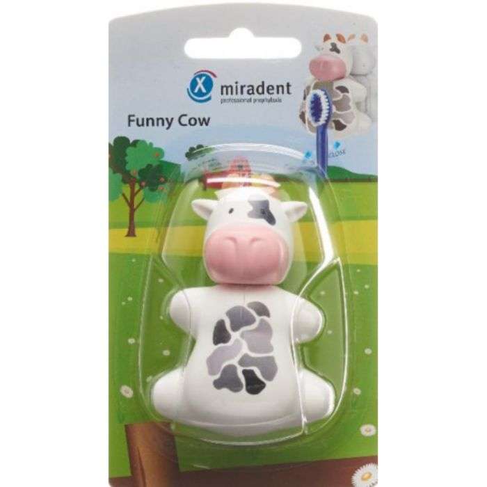 MIRADENT porte Brosse a dent funny cow