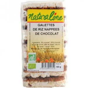 NATURALINE GALETTE DE RIZ NAPPEES AU CHOCOLAT 150G
