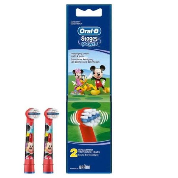 ORAL B STAGES POWER 2 TETES DE REMPLACEMENT EXTRA SOFT