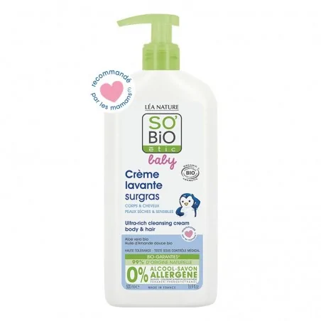 SO BIO Baby CRÈME LAVANTE SURGRAS – 500ML