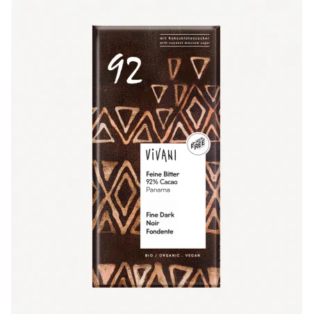 VIVANI TABLETTE DE CHOCO NOIR 92% 80G
