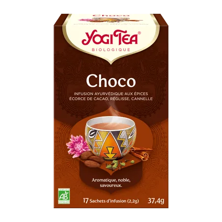 YOGI TEA Choco 17x2g (Ecorcesde cacao, réglisse,cannelle, cardamome)