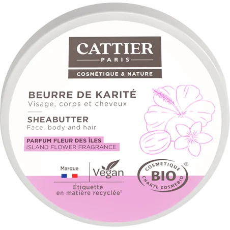 Cattier BEURRE DE KARITE – FLEUR DES ILES 100g