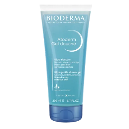 bioderma atoderm gel douche 200ml nettoie et adoucit