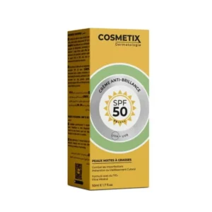 cosmetix dermatologie soin 2 en 1 anti brillance spf50 50ml