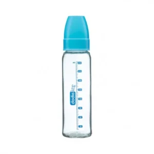 dodie biberon col etroit verre 240ml bleu lagoon