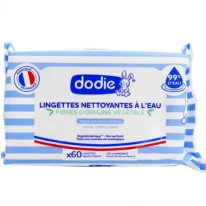 dodie lingettes netoyantes a l eau fibres vegetales x60