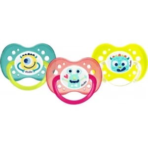 dodie sucette anatomique 60 18m fluo monstres