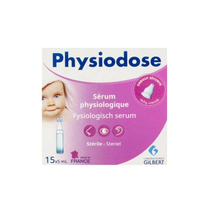 gilbert gilbert physiodose serum physiologique saline solution 155 ml soin nez bebe et accessoires nez
