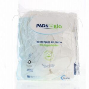 gilbert gilbert rectangles de coton pads biodegradables bebe sachet de 180 unites changes bebe