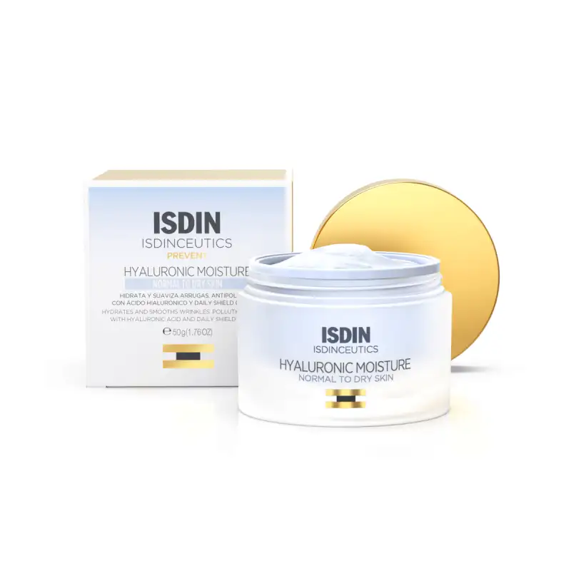 isdin isdinceutics hyaluronic moisture peaux normales a seches 50 g