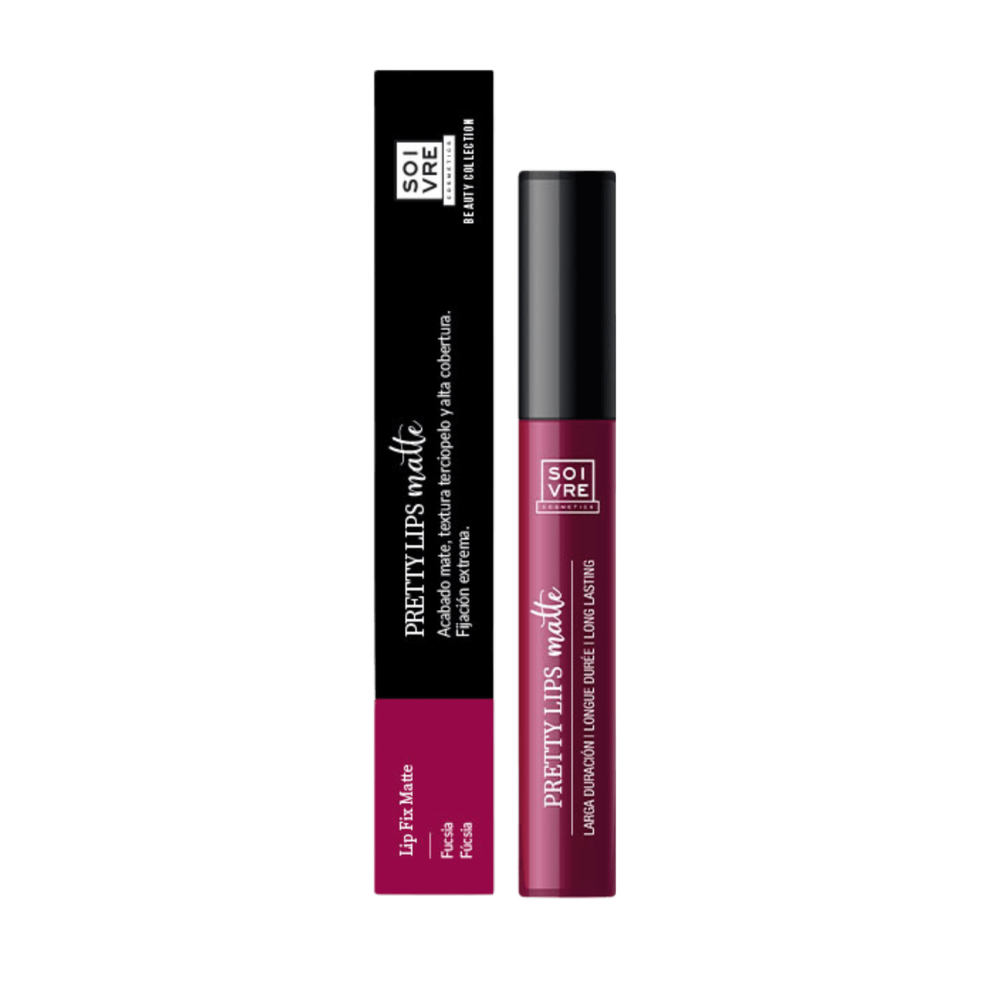SOIVRE PRETTY LIPS MATTE FUCHSIA 5ml ROSE FUCHSIA water proof 1 1