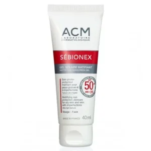 acm sebionex spf 50 gel solaire matifiant 40ml 1
