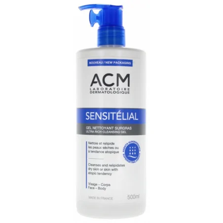acm sensitelial gel nettoyant surgras 500ml 1