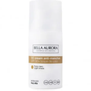 bella aurora cc creme anti taches spf50 teinte claire 1
