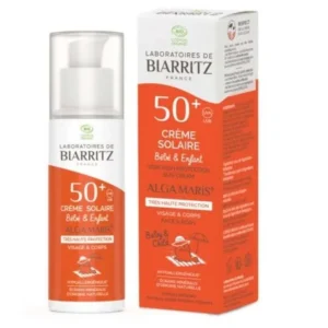 biarritz creme solaire sport bebe enfant spf50 bio visage et corps peaux sensibles 50ml 1