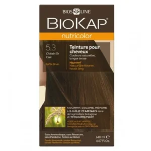 biokap nutricolor teinture pour cheveux chatain or clair 53 1