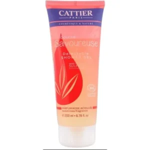 cattier gel douche savoureuse sans sulfates rose acidulee 200 ml 1