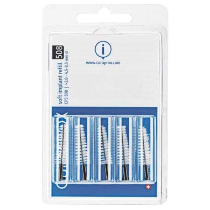 curaprox curaprox recharge dimplant souple 508 brossettes interdentaires et accessoires 1