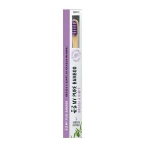 denti smile brosse a dent bambou souple mauve 1