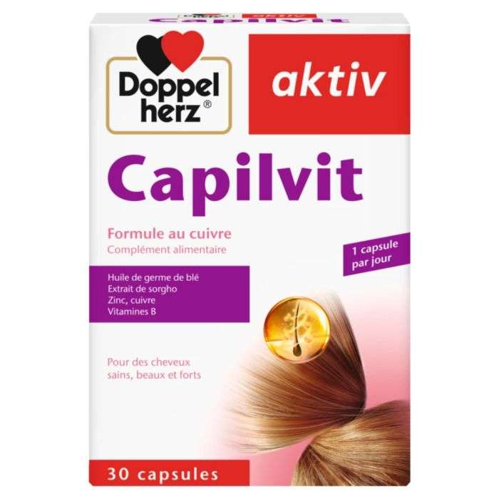 doppelherz doppelherz aktiv capilvit 30 capsules complements cheveux et ongles 1