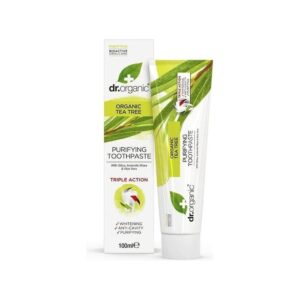 dr organic dentifrice au tea tree 100 ml 1