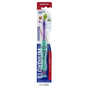elgydium elgydium brosse a dents monster souple 2 6 ans brosses a dents enfants 1