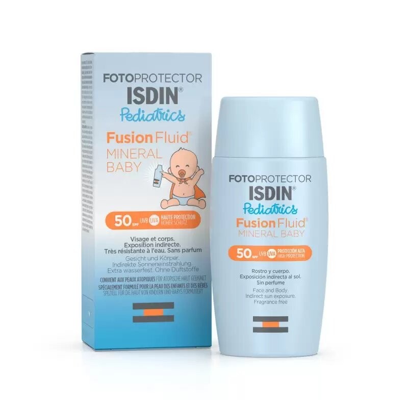 isdin fotoprotecteur fusion fluide minerale bebe pediatrie spf 50 1