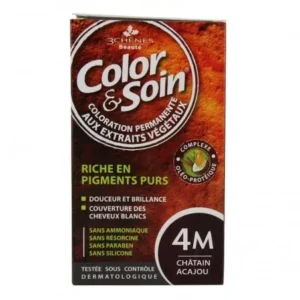 les 3 chenes color soin coloration permanente extraits vegetaux 4m chatain acajou 1