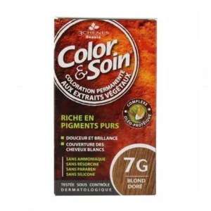 les 3 chenes color soin coloration permanente extraits vegetaux 7g blon dore 1