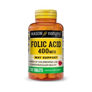 mason natural folic acid 400mcg 100 tablets 1