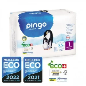 pingo couches ecologiques jetables nouveau ne taille 1 2 5 kg 27 couches 1