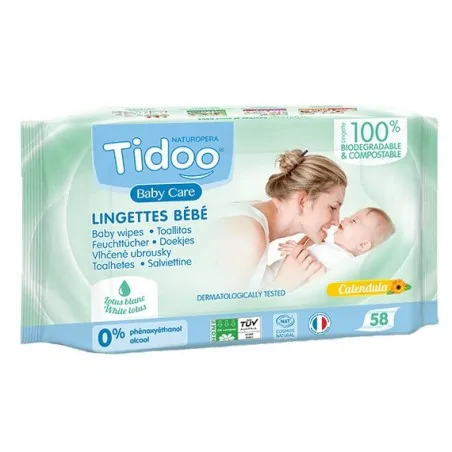 tidoo lingettes compostables au calendula et parfum naturel x58 1